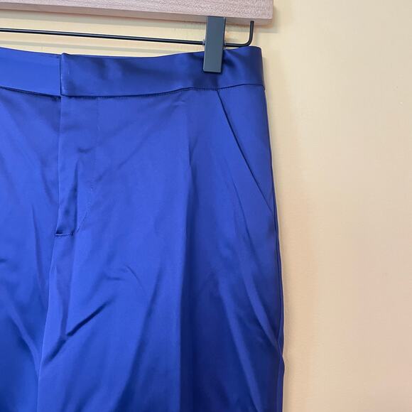 NWT L'AGENCE Suiting Trousers 2 Deep Cobalt Blue Pants Academia Cocktail Office - Picture 3 of 6